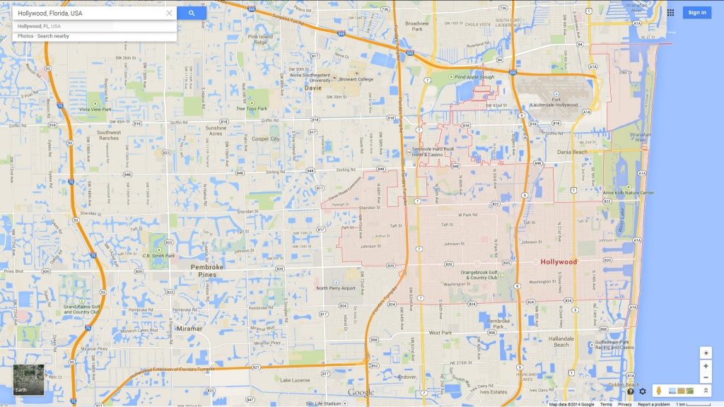 Hollywood, Florida Map - Google Maps Hollywood Florida