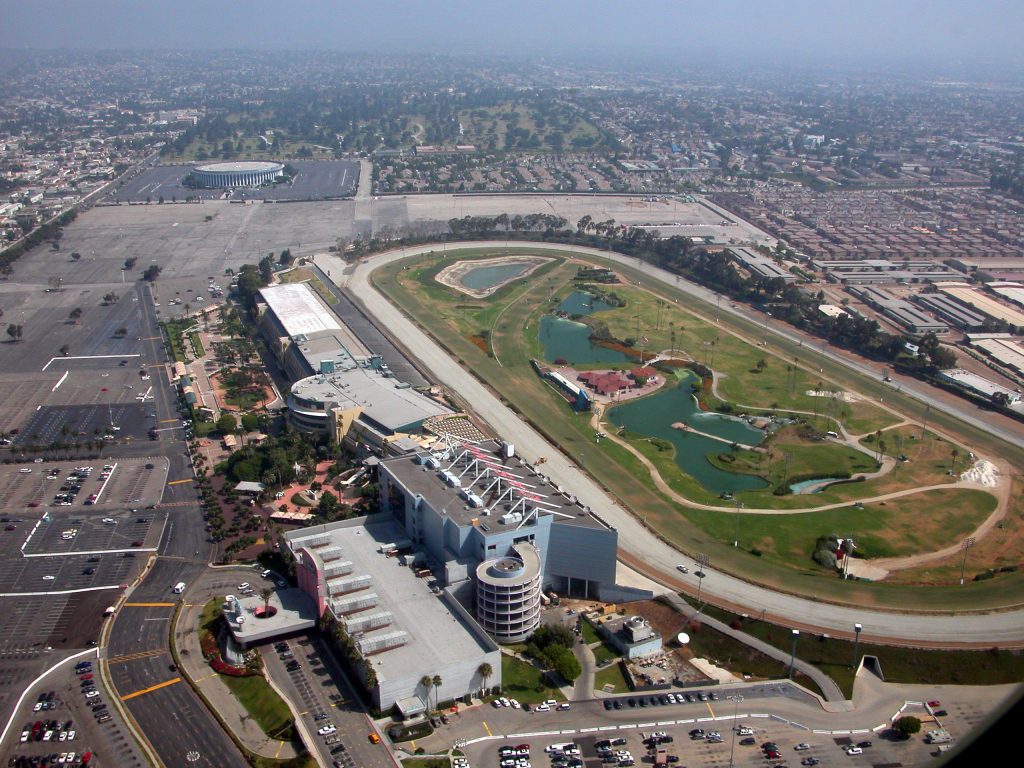 Hollywood Park Racetrack Wikipedia Horse Race Tracks In California Map Printable Maps