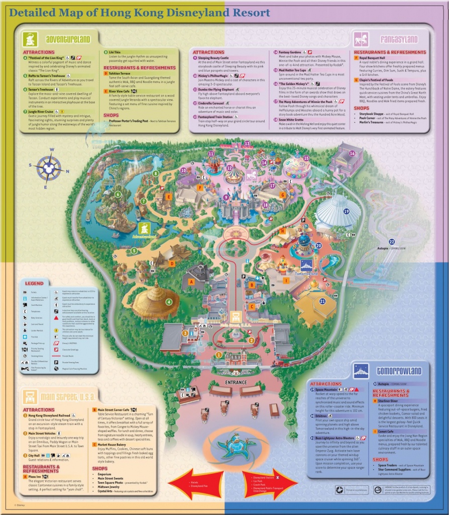 Hong Kong Disneyland Useful Info | Hong Kong | Disney Hong Kong - Printable Disneyland Map 2014