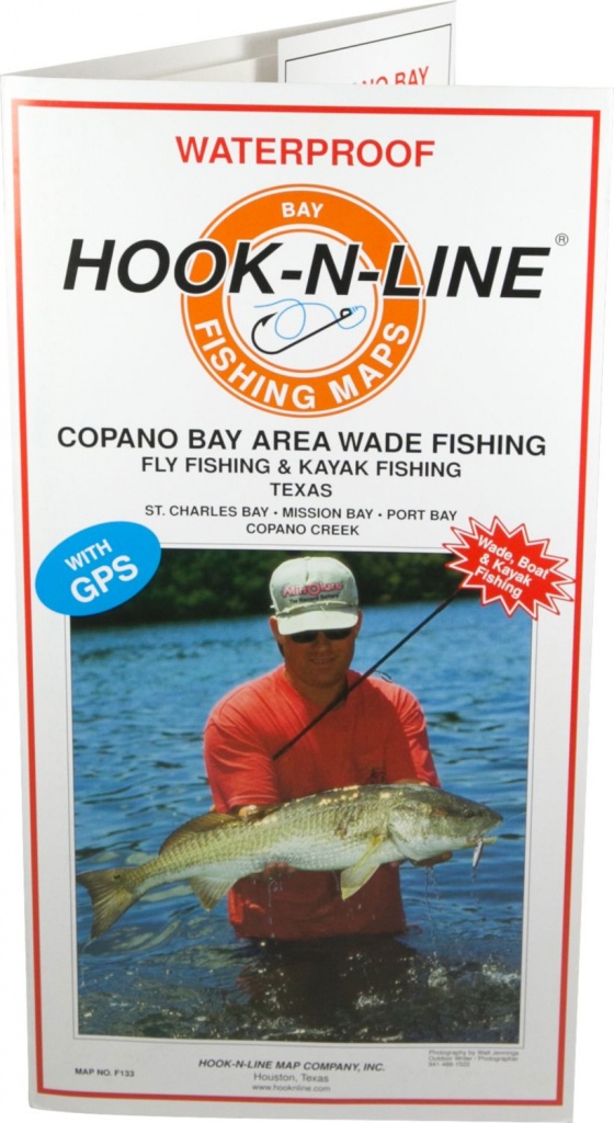 Hook-N-Line Map F133 Copano Bay Wade Fishing Map (With Gps - Texas Fishing Maps Free