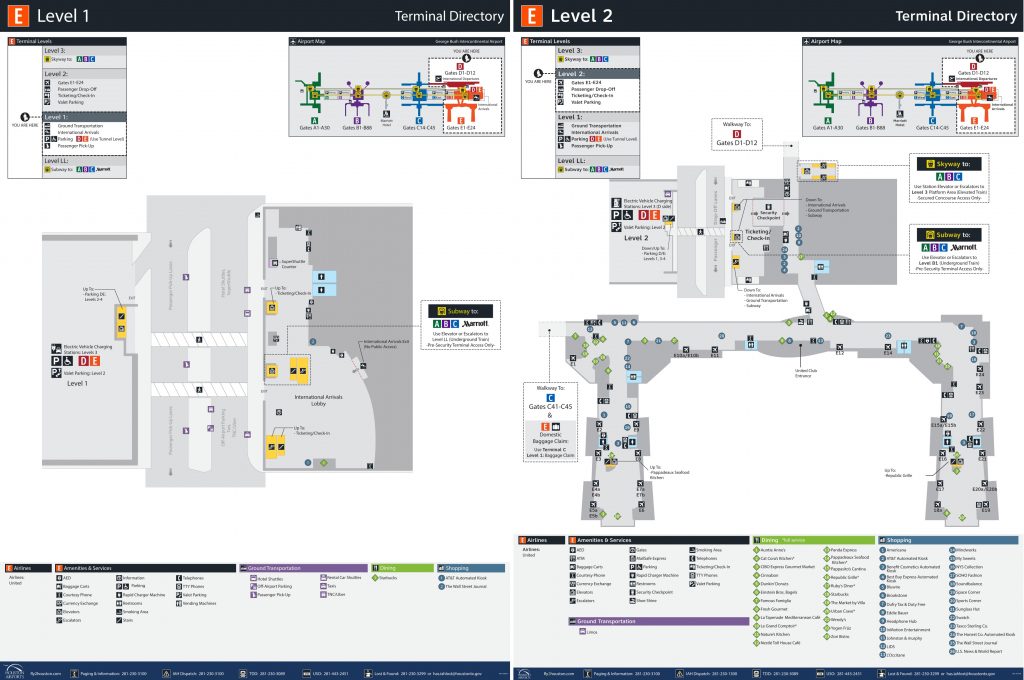 Houston Airport Terminal E Map - Houston Texas Map Airports - Printable ...