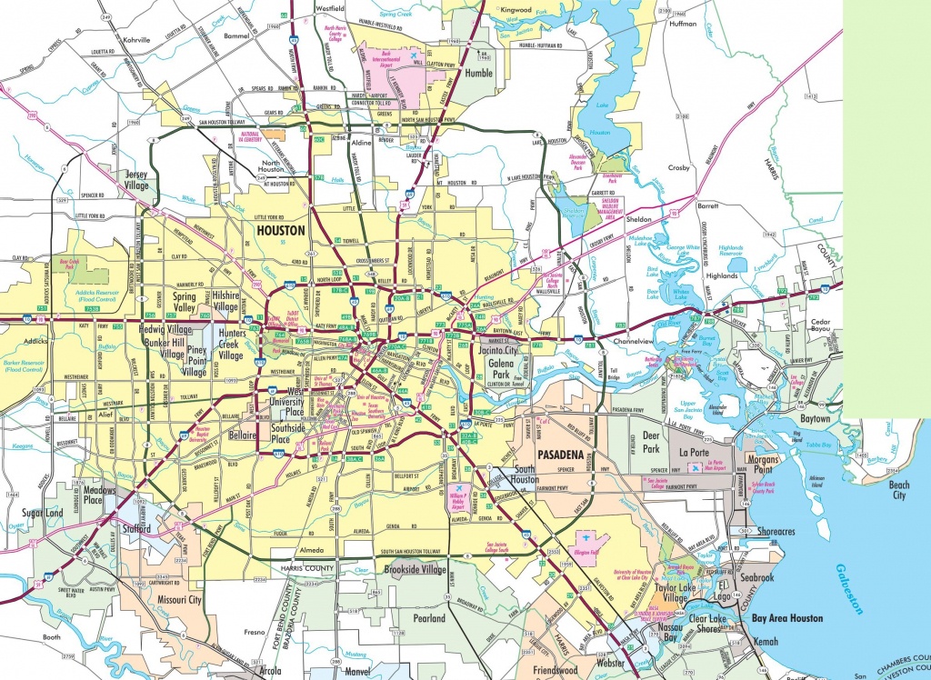 Houston Area Road Map - Map To Houston Texas