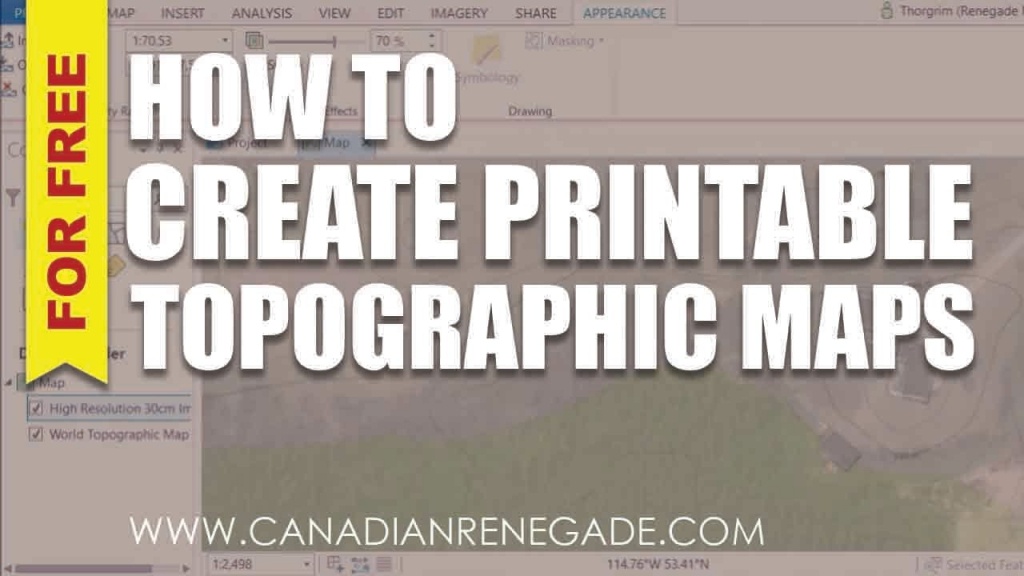 How To Create A Printable Topographic Map In Arcgis Pro - Youtube - How To Create A Printable Map