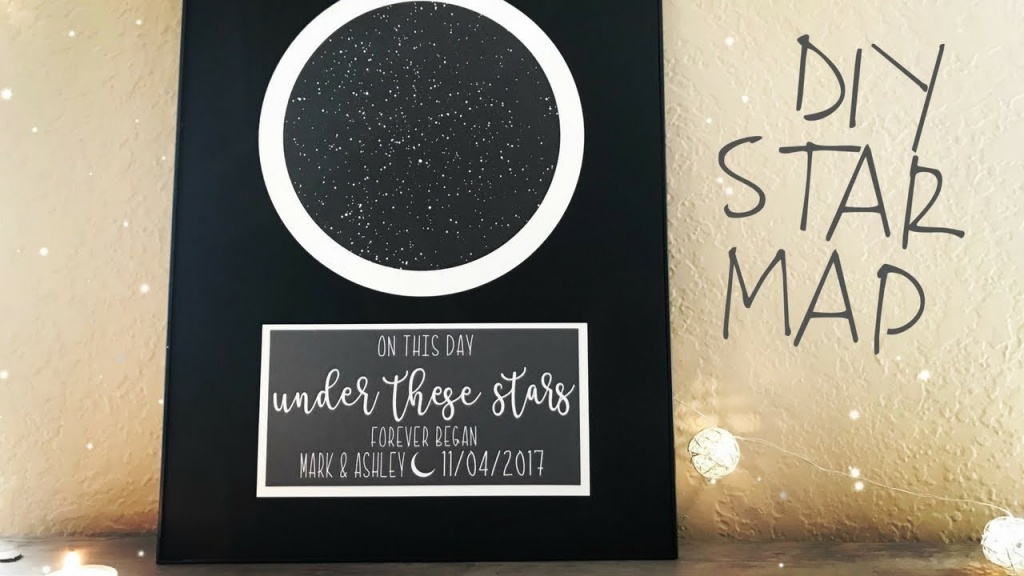 How To Make A Star Map | Print And Cut On Cricut Design Space | Diy - Make A Printable Map