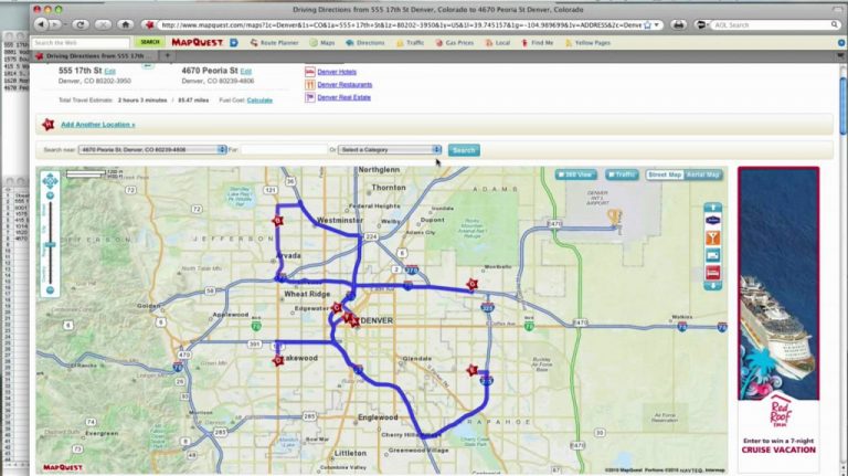 How To -- Mapquest Route Planner - Youtube - Mapquest Florida Map ...