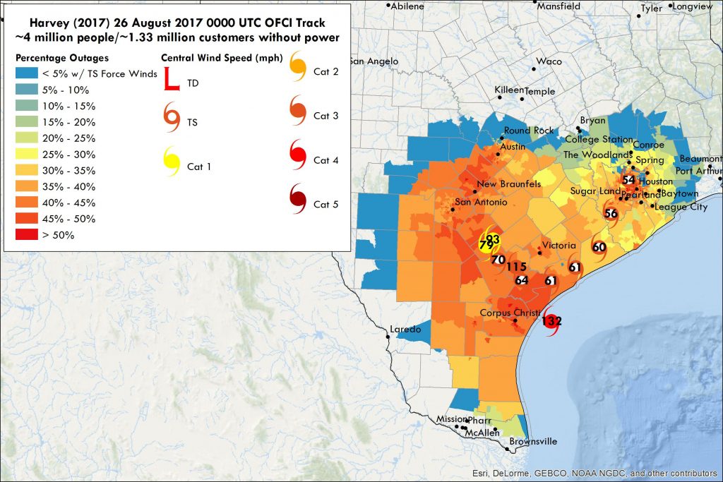 Hurricane Harvey Power Outages Vehicle To Grid Uk Entergy Texas