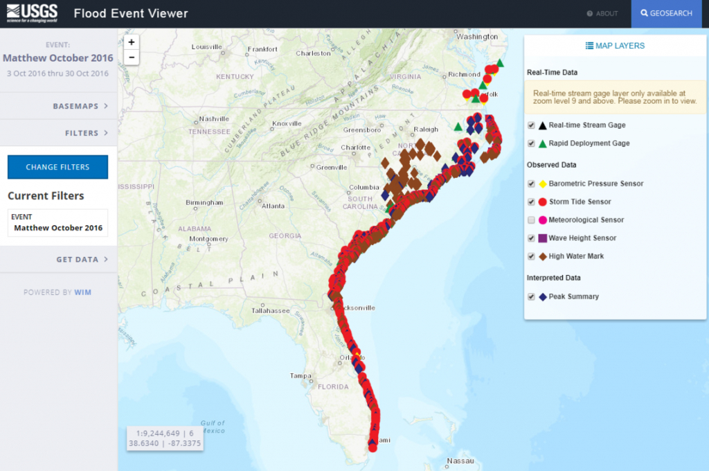 Hurricane Matthew: Flood Resources And Tools - Florida Flood Map