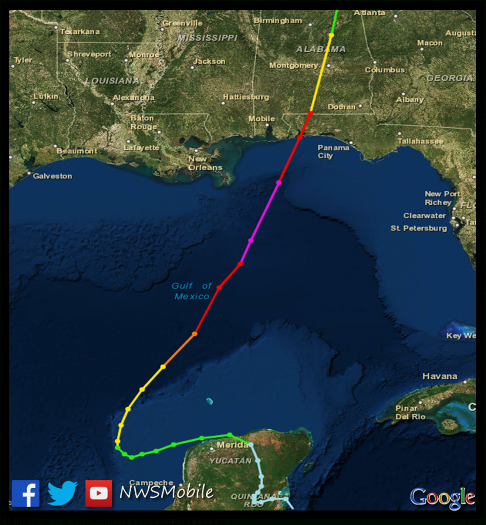 Hurricane Opal - October 4, 1995 - Printable Hurricane Tracking Map 2016