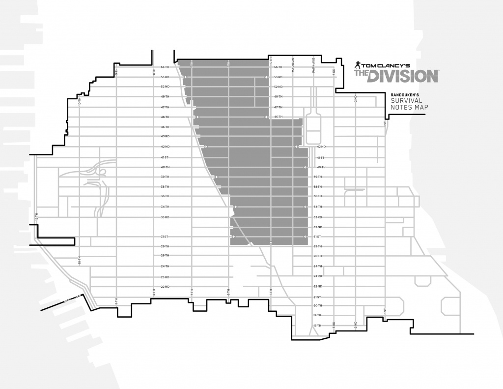 I Made A Blank Map For Survival Notes : Thedivision - The Division Printable Map