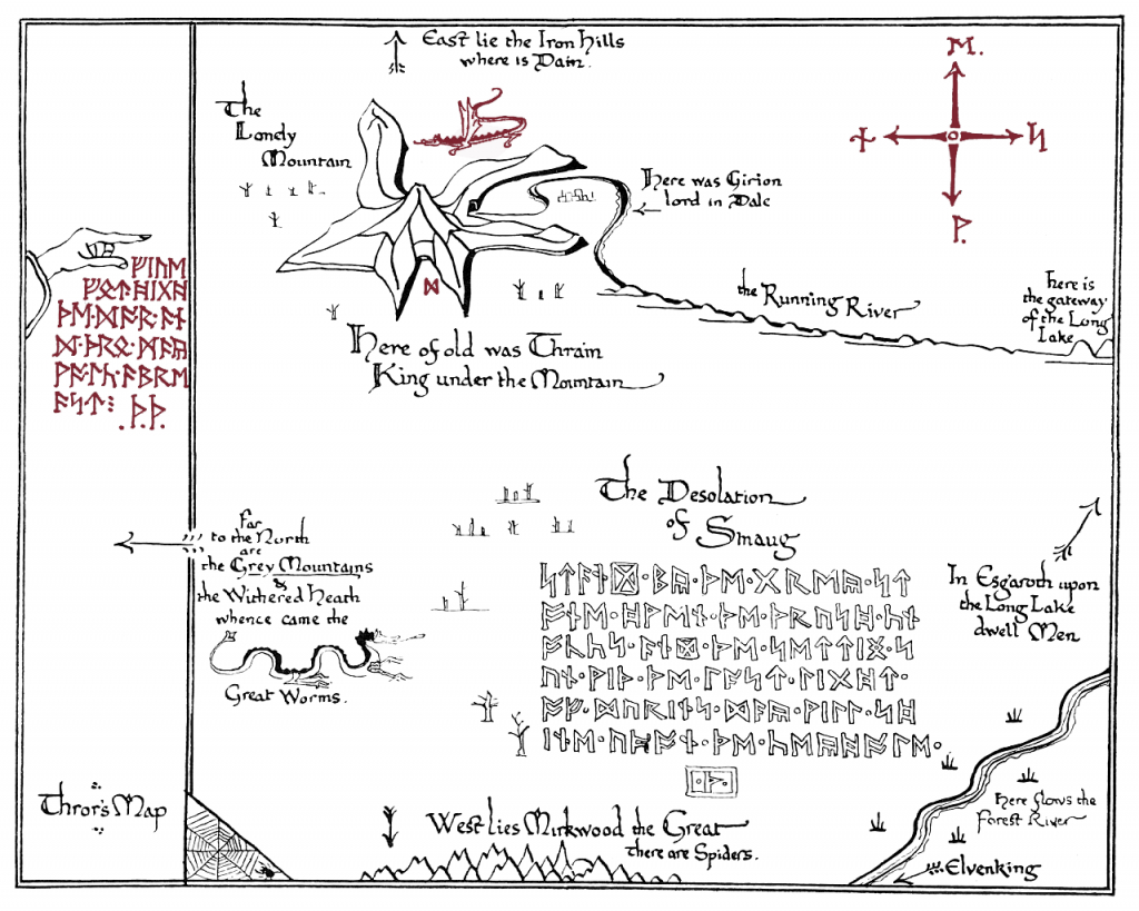 I Made A Printable Version Of Thror&amp;#039;s Map.(X-Post From R/tolkienfans - Thror&amp;#039;s Map Printable