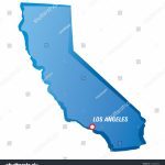 Image Vectorielle De Stock De Vector Drawing Map California Los   Los Angeles California Map