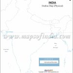 India Physical Map In A4 Size   Physical Map Of India Outline Printable