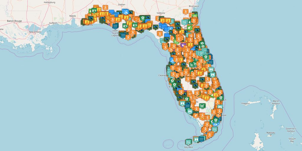 Interactive Map Florida Hikes - Interactive Map Florida Hikes Florida Scenic Trail Interactive Map 1024x513 