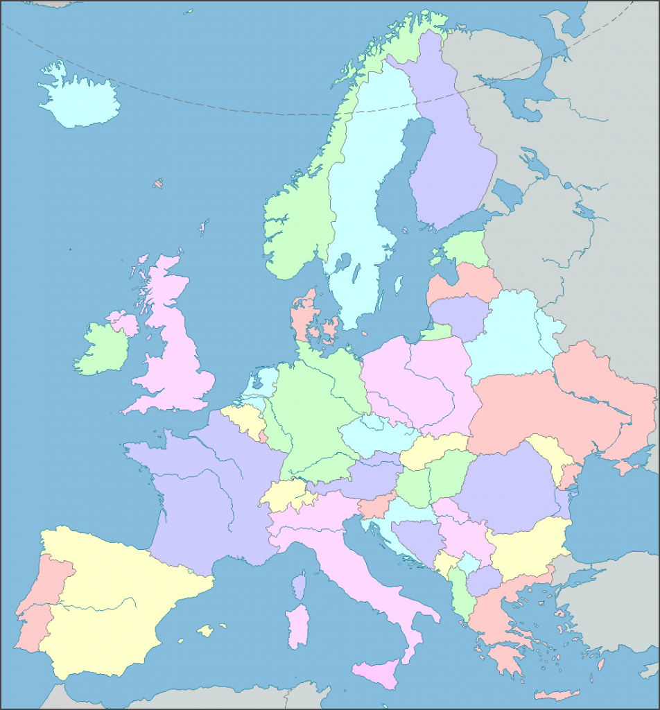 Interactive Map Of Europe, Europe Map With Countries And Seas - Europe Map Puzzle Printable