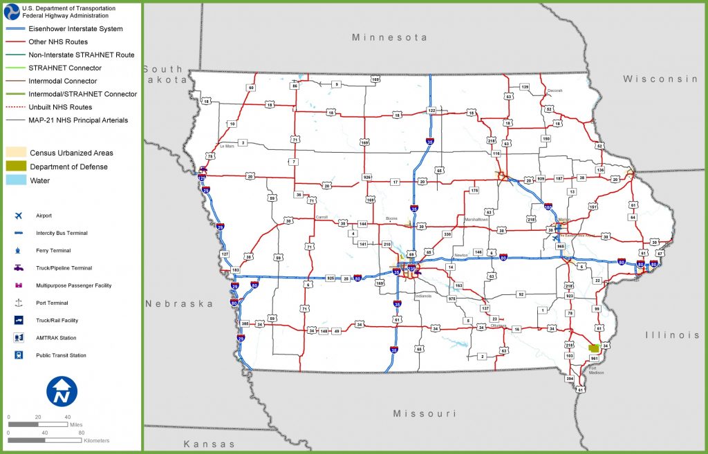 Iowa Road Map Printable Map Of Iowa Printable Maps   Iowa Road Map Printable Map Of Iowa 1024x657 