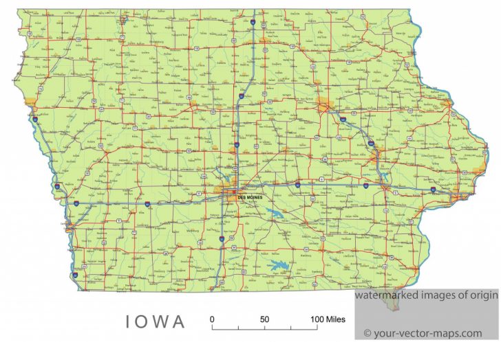 Printable Iowa Road Map