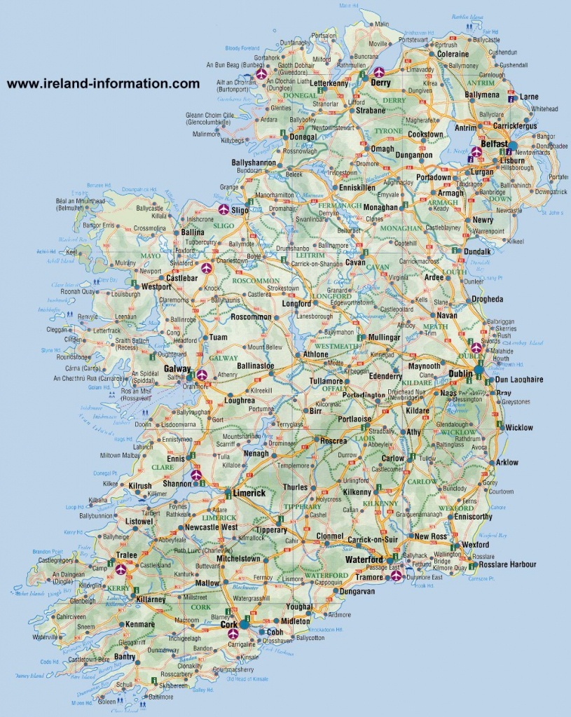 Ireland Maps Free, And Dublin, Cork, Galway - Galway City Map Printable