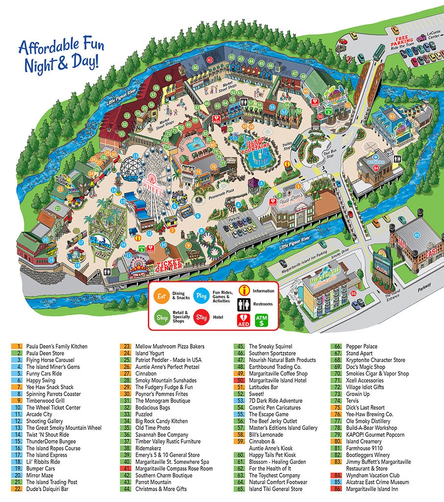Island In Pigeon Forge Map - The Island At Pigeon Forge - Printable Map Of Pigeon Forge Tn