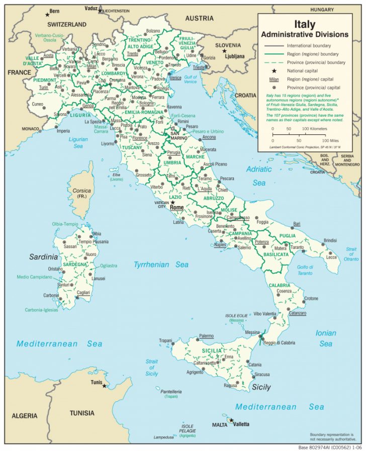 Printable Map Of Italy For Kids