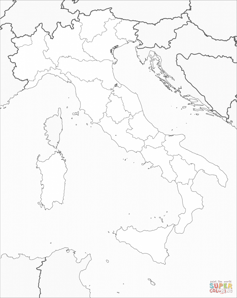Italy Map Coloring Page | Free Printable Coloring Pages - Printable Map Of Italy To Color