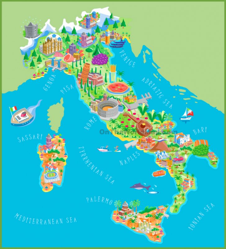 Printable Map Of Italy