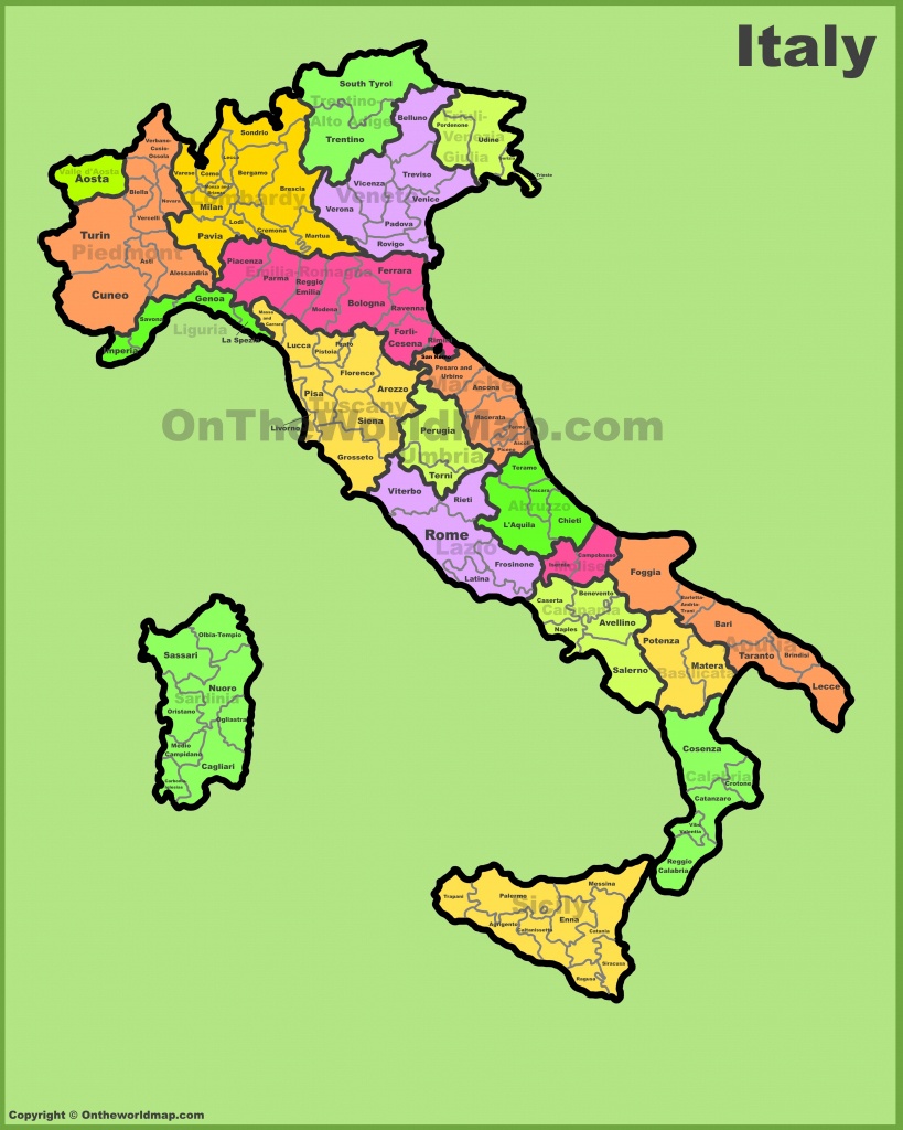 Italy Maps | Maps Of Italy - Printable Map Of Italy With Regions