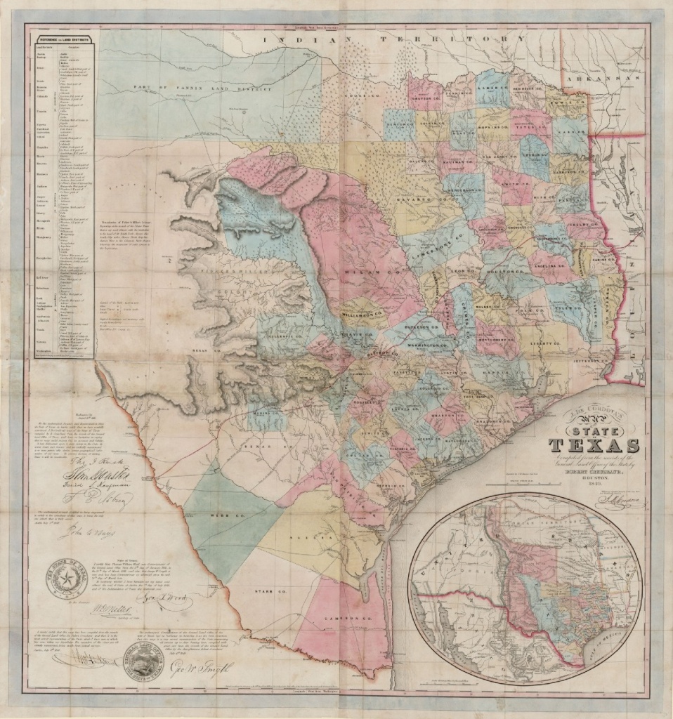 J. De Cordova&amp;#039;s Map Of The State Of Texas… – Save Texas History – Medium - Texas Land Office Maps