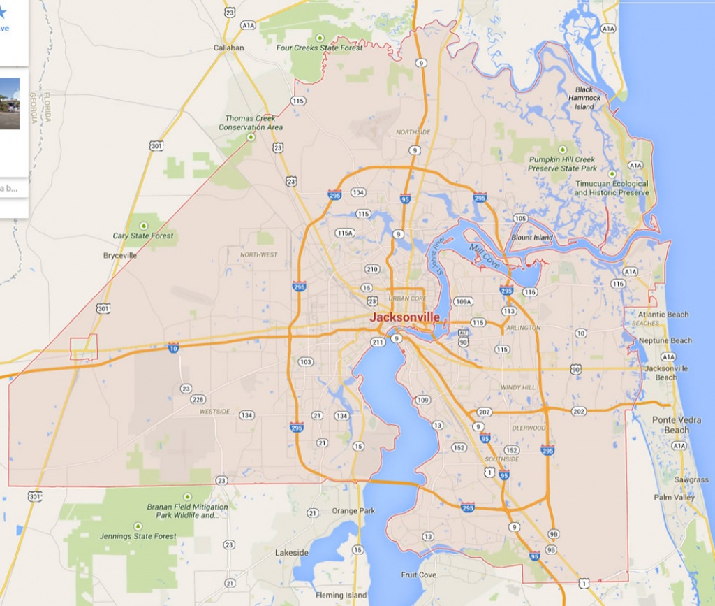 Jacksonville, Florida Map - Map To Jacksonville Florida