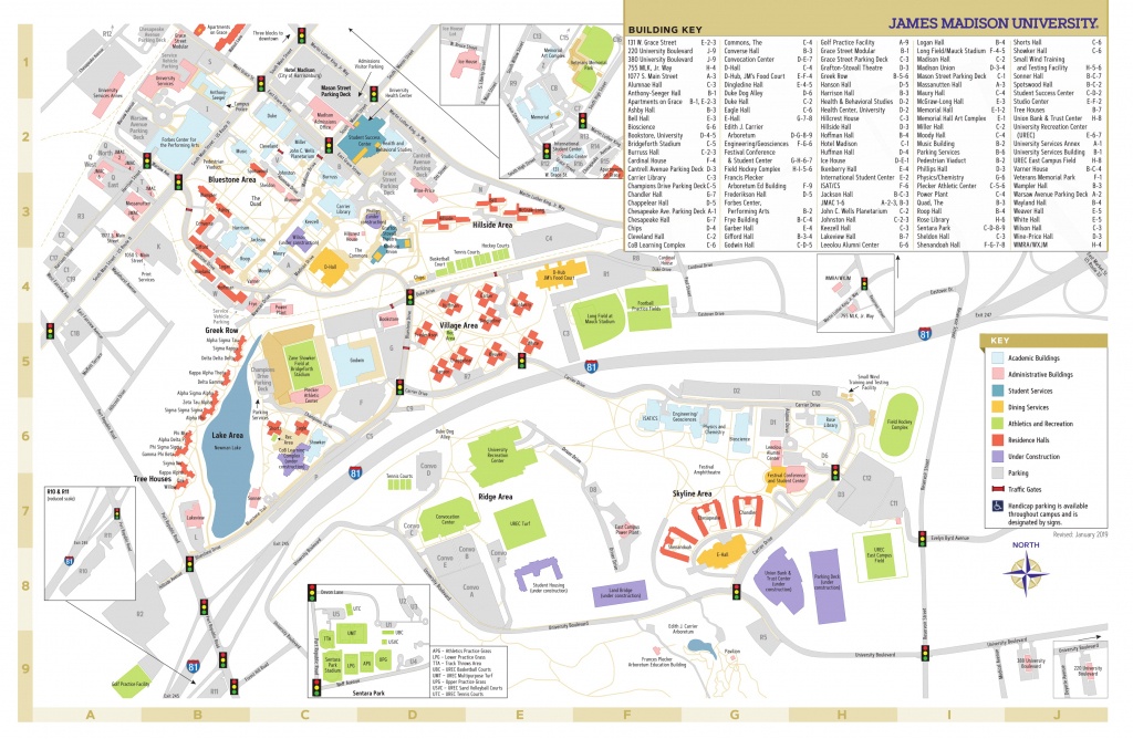 James Madison University - Campus Map - Duke University Campus Map Printable
