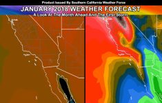January 2018 Southern California Regional Weather Forecast; The - Southern California Weather Map