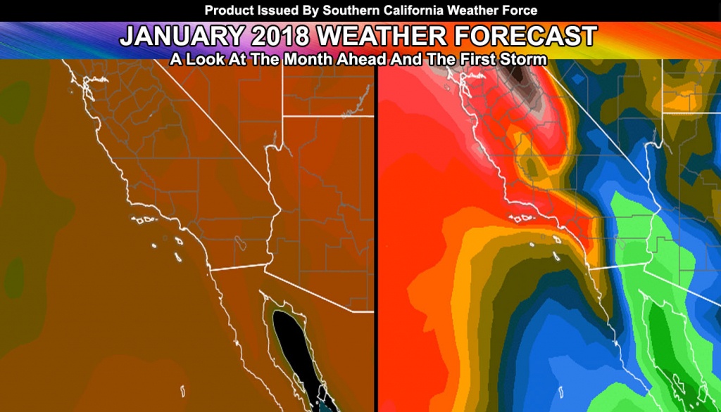 January 2018 Southern California Regional Weather Forecast; The - Southern California Weather Map