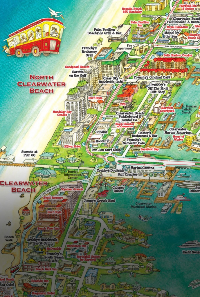 Jolley Trolley – Welcome Aboard Clearwater Jolley Trolley! - Map Of Florida Gulf Coast Hotels