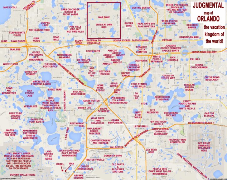 Printable Map Of Orlando