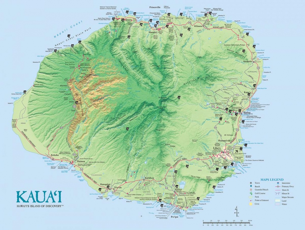 Kauai Topographic Maps Printable Road Map Of Kauai Printable Maps