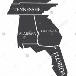 Kentucky   Tennessee   Alabama   Georgia   Florida Map Labelled   Map Of Alabama And Florida