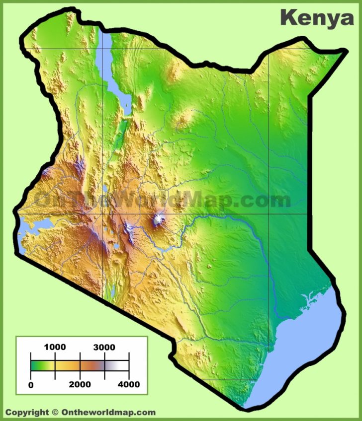 Printable Map Of Kenya
