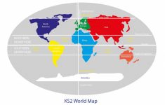 Key Stage 2 World Map With Continents , Equator , Northern And - Printable World Map With Hemispheres