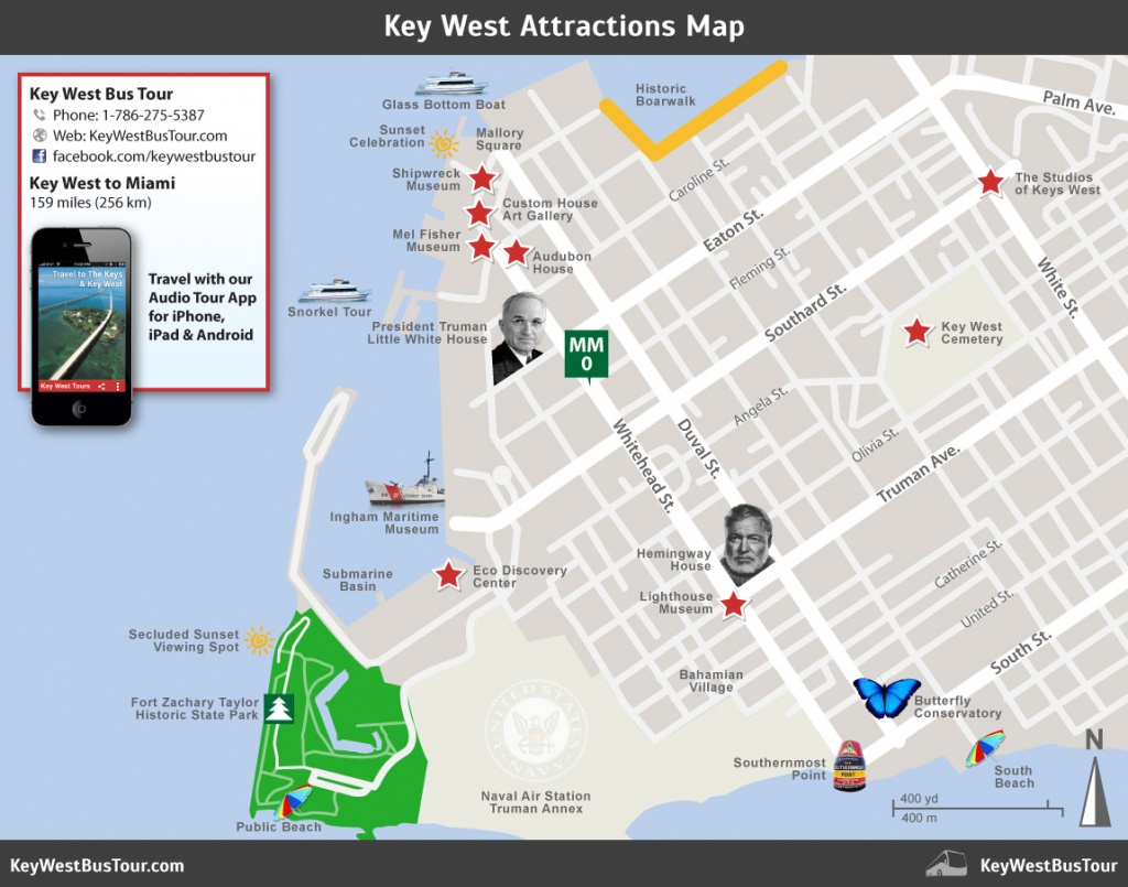 Key West Attractions Map :: Key West Bus Tour - Key West Street Map Printable