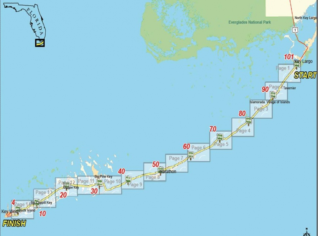 Keys 100 | World&amp;#039;s Marathons - Florida Keys Highway Map