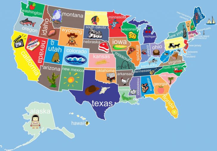 Printable Us Map For Kids