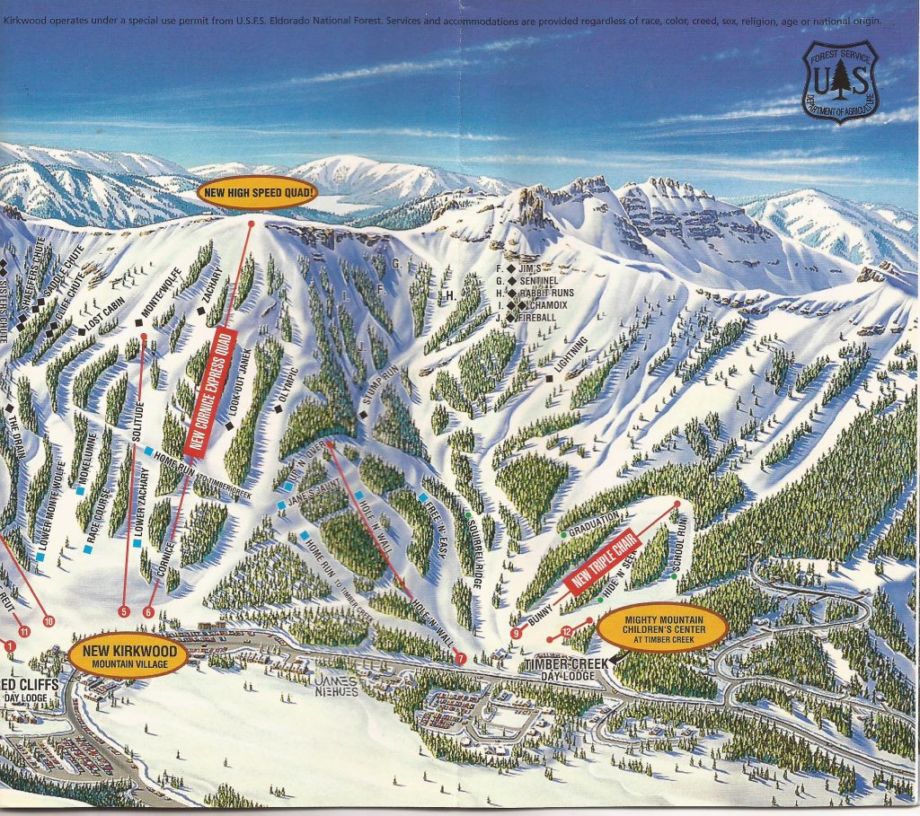 Kirkwood - Skimap - Kirkwood California Map | Printable Maps