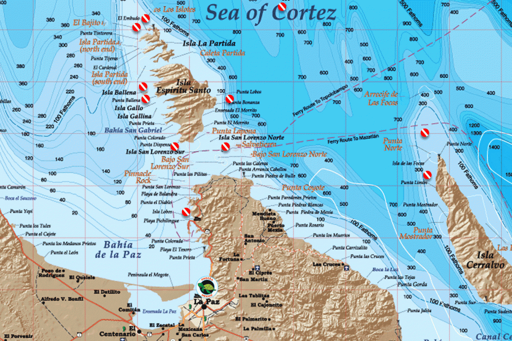 La Paz – Plongée Mexique - La Paz Baja California Map