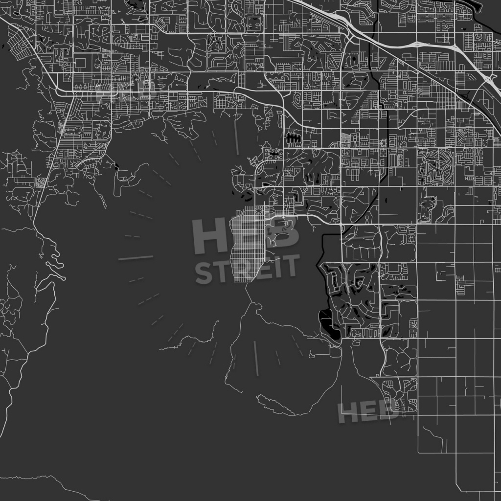 La Quinta, California - Area Map - Dark | Hebstreits Sketches - La Quinta California Map