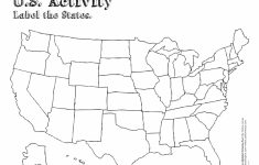 Label Map Of The Us Worksheet Blank Us Map Quiz Printable At Fill In - Blank Us Map Quiz Printable