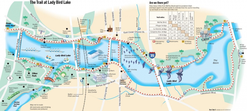 Lady Bird Lake Hike &amp;amp; Bike Trail | Austin | Trail Maps, Bike Trails - Austin Texas Bike Map