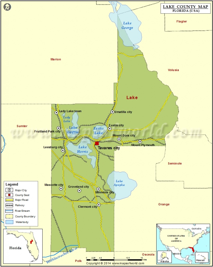Lake County Map, Florida - Florida Airparks Map