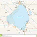 Lake Okeechobee Map Stock Illustration. Illustration Of America   Lake Okeechobee Florida Map