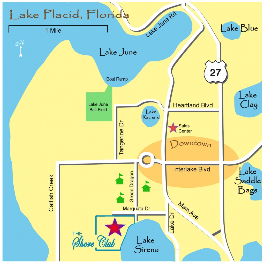 Lake Placide Town Map - Lake Placid Fl • Mappery - Lake Placid Florida Map