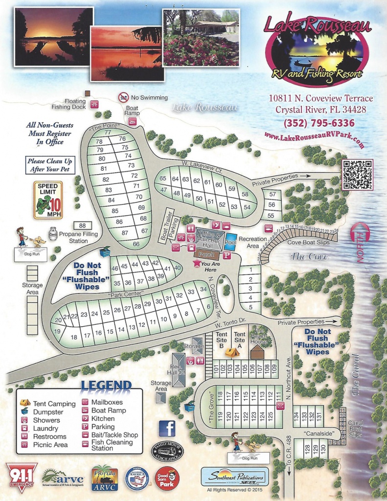 Lake Rousseau Rv Park - Florida Rv Campgrounds Map