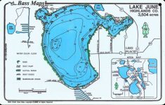 Lakes Placid / June Bass Map (2-Sided Map) - Mark Evans Maps - Lake Placid Florida Map